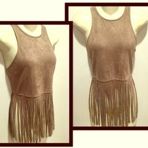 Bear Dance Fringe Top Sz L Festival Tank
